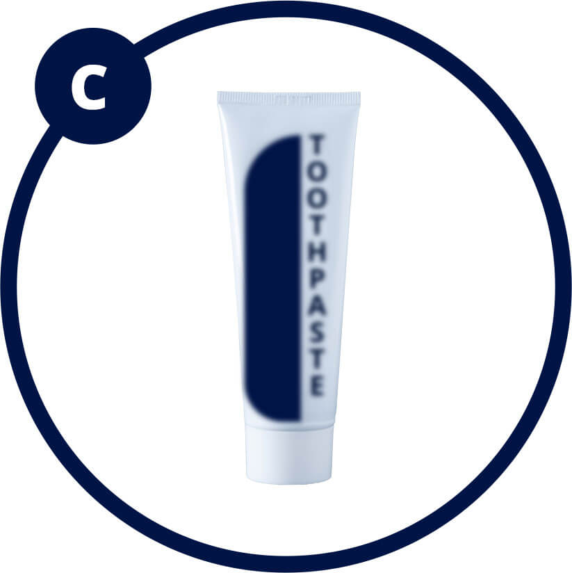 Group C - 10% strontium chloride toothpaste